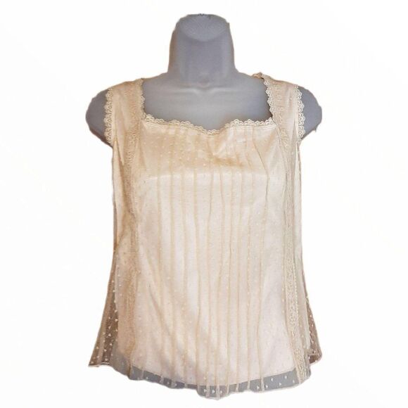 Xhilaration Y2K Mesh Polka Dot Top sz L - Picture 1 of 5